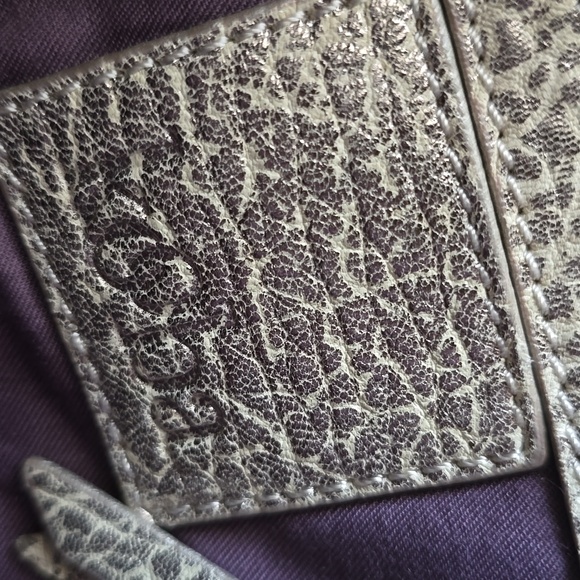 KOOBA  LEATHER METALLIC MINI CROSSBODY PURSE HANDBAG SATCHEL - Picture 6 of 6